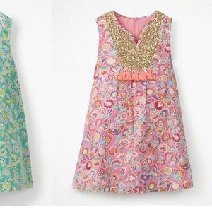Mini Boden Pink and Green Floral Dresses